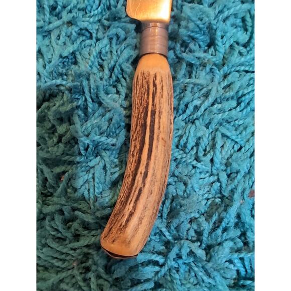 Boker Stag Handle Fixed Blade Knife USA No Sheath - Picture 7 of 16